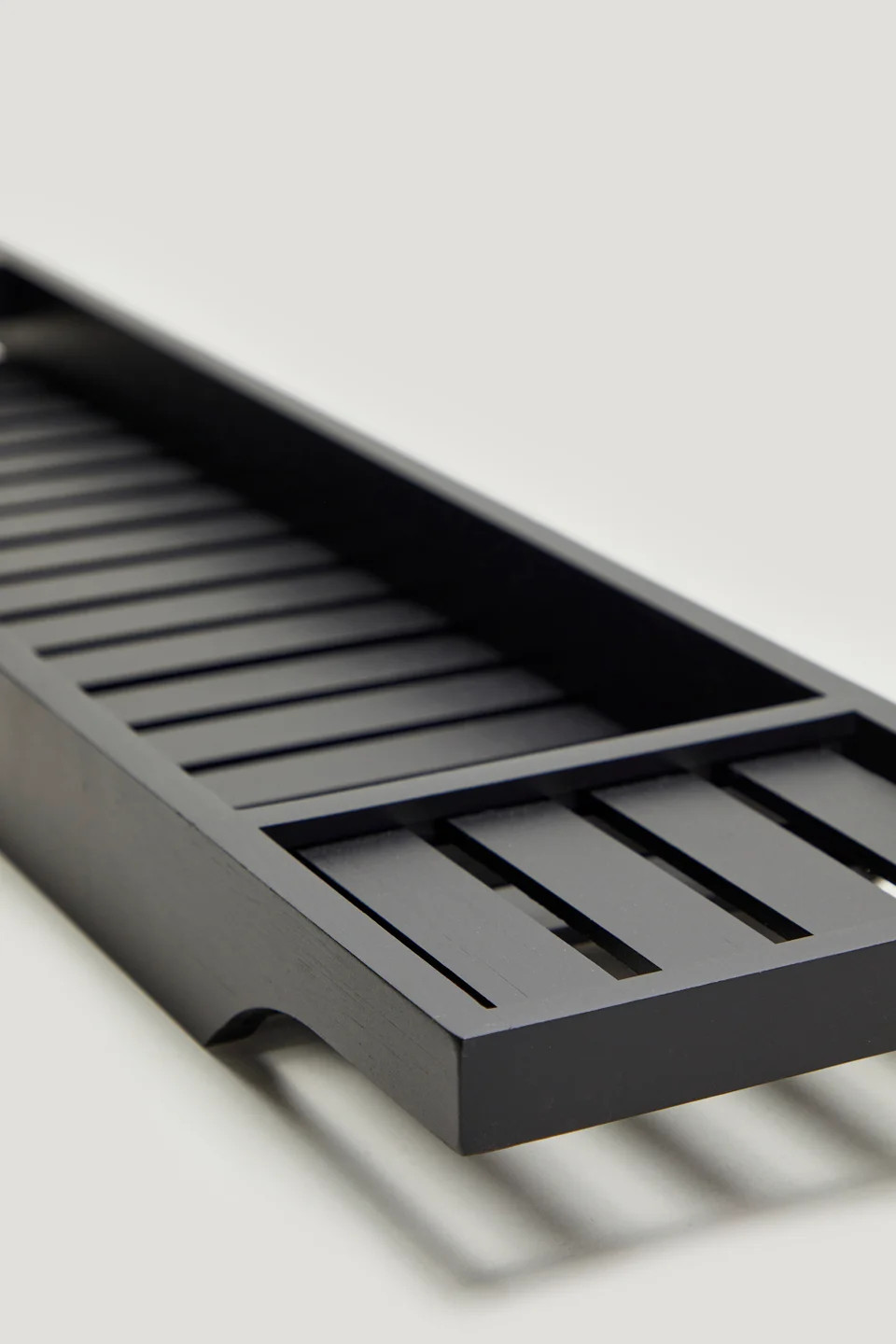 Black Bamboo Bath Tray (70cm x 18cm x 35cm) | Matalan (UK)