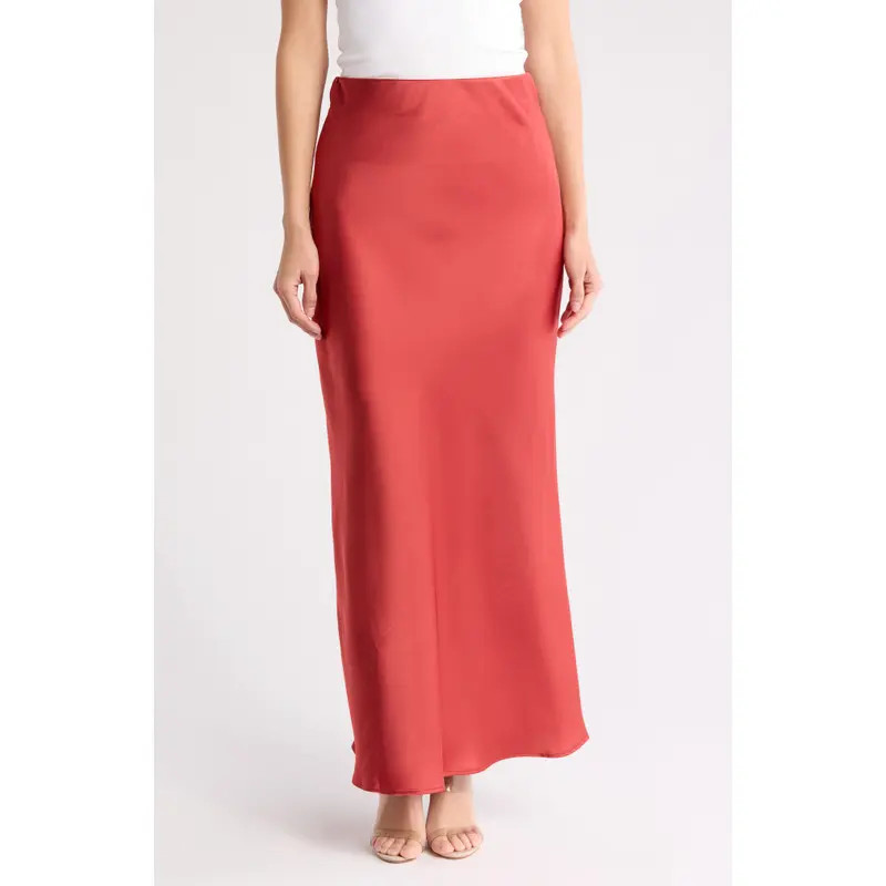 Renee C Satin A-Line Skirt in Black at Nordstrom Rack, Size Medium | Nordstrom Rack