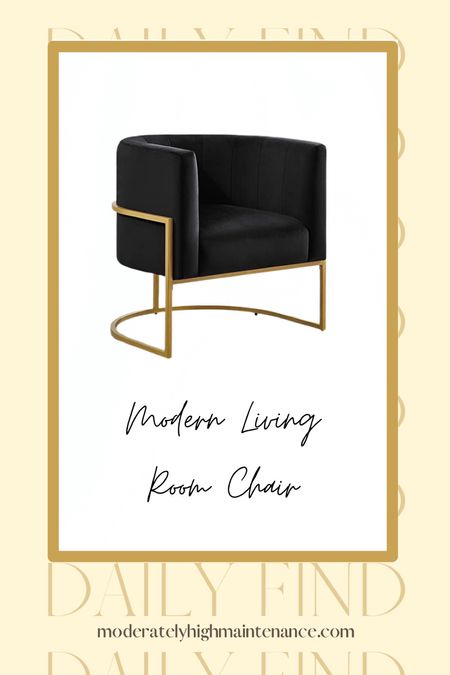 This modern chair from Amazon is a must-have in your living room! It creates an aesthetic, sleek look to your space! Shop now!

#ltkchair #livingroomchair #modernchair #amazon #amazonchair #amazonhomedecor #black #gold #blackandgold #blackchair