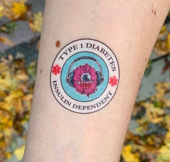 Type 1 Diabetes- Insulin Dependent- Medical Alert Temporary Tattoo- Monster | Etsy (US)