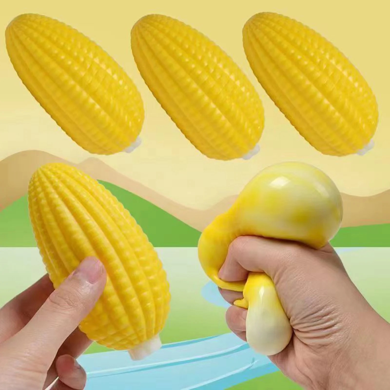 Yannianjz under $5 Stress Relief CornToy, Simulated Corn SqueezeToy, Stress Relief Fidget PrankTo... | Walmart (US)