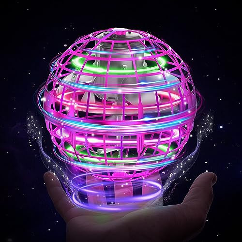 XINHOME Flying Ball Orb Toys Hover Soaring Flying Toy Globe Shape Magic Boomerang Spinner Hand Controller Mini Drone for Kids Adults Outdoor Indoor (Pink) | Amazon (US)