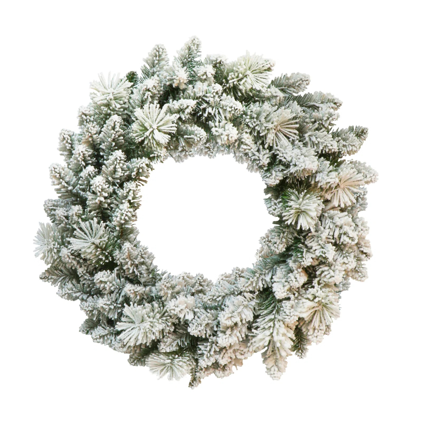The Holiday Aisle® Flocked Spruce 24" Polyester Wreath & Reviews | Wayfair | Wayfair North America
