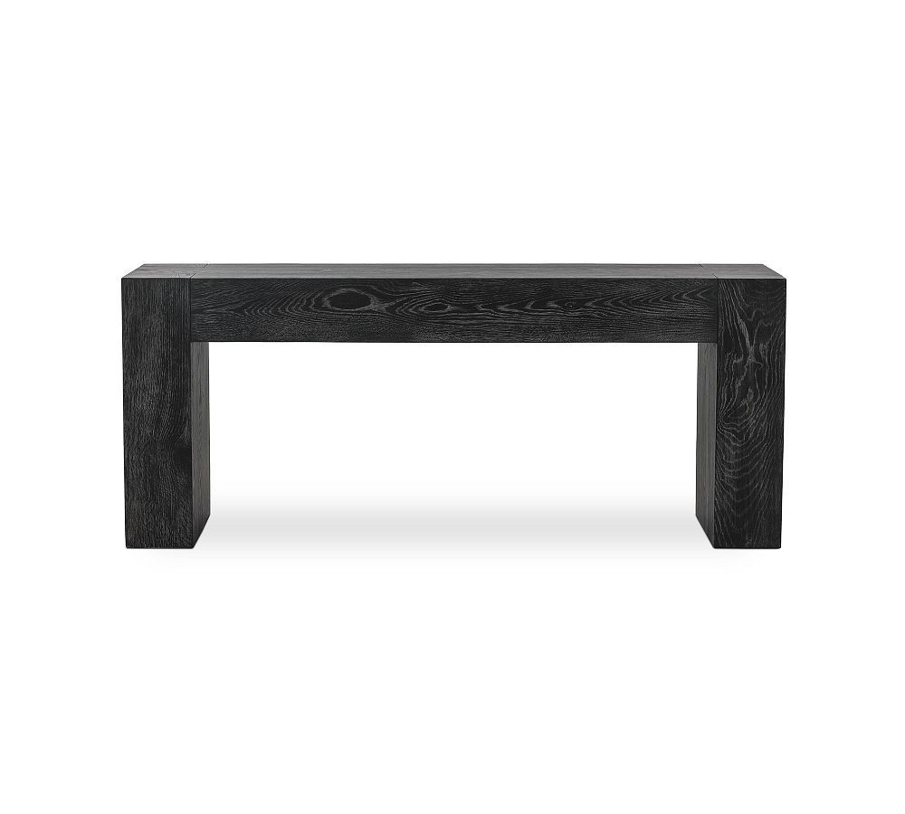 Raymond 72"" Reclaimed Wood Console Table, Black | Pottery Barn (US)