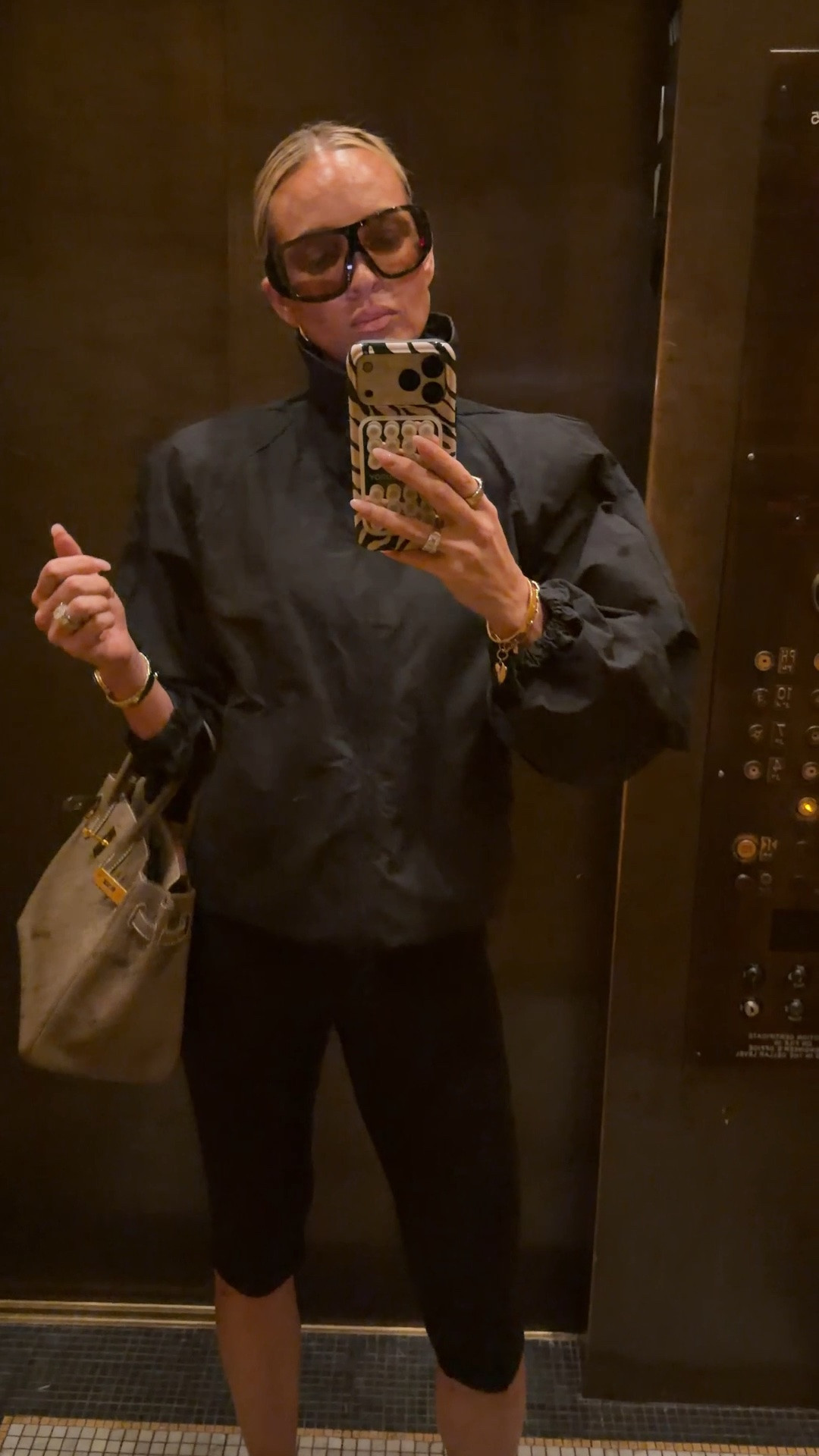 I haven’t loved a pair of sunglasses this much in a while. They’re just such a cool shape. I found them for u half of what I paid in store. 🫠￼I love that they’re not completely dark so you can wear them on cloudy days as well and you can even wear them indoors. I’m wearing a medium in the Zara windbreaker. I only got this a couple weeks ago and I have already worn it so much. It’s so so good. It has shoulder pads. I’m wearing a small in the capris, they are my favorite capris that exist ￼￼

#LTKNYFW #LTKTravel #LTKdayinmylife