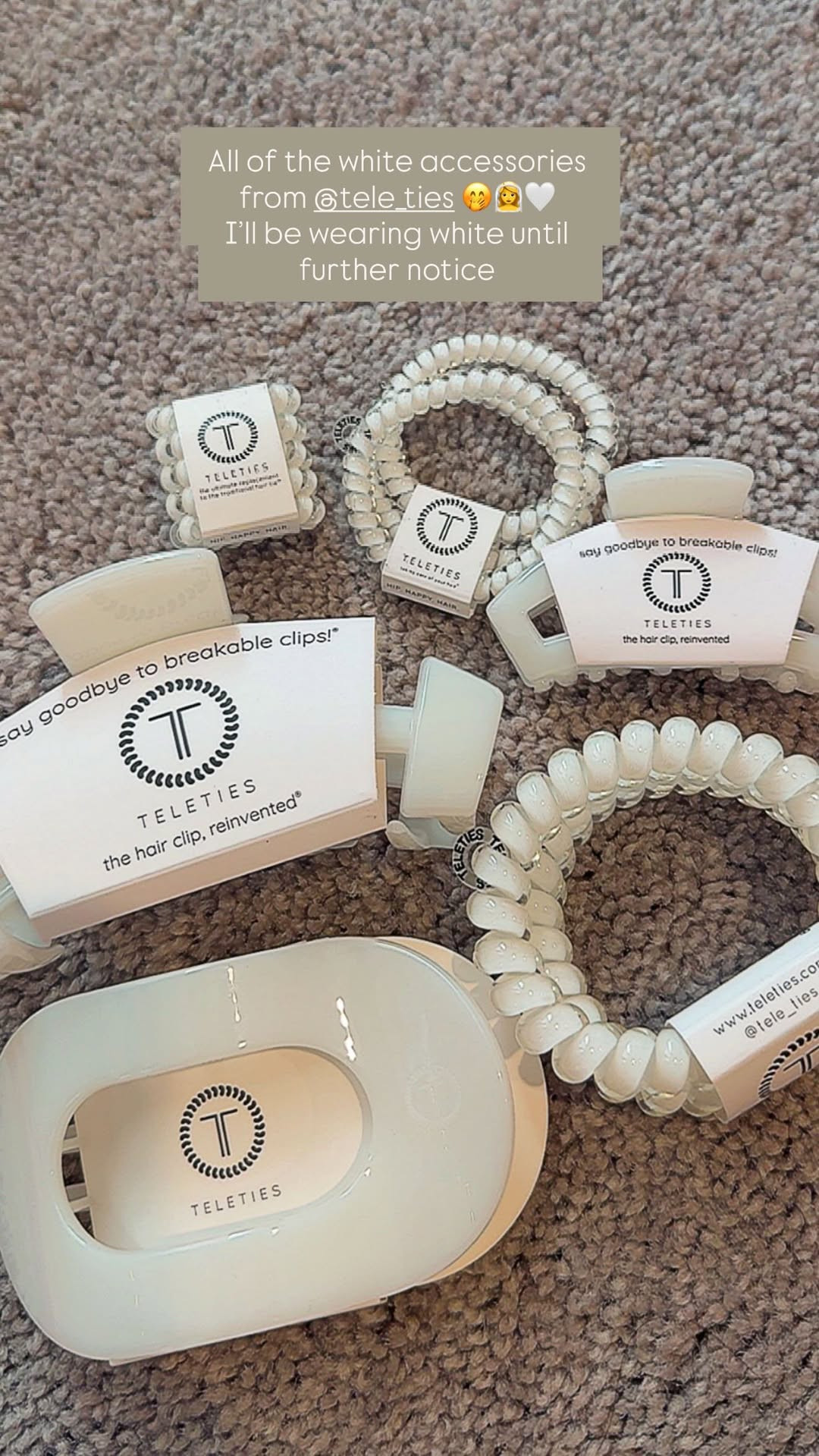 All the white accessories from Teleties!🤍 

 #LTKgrwm #LTKootd