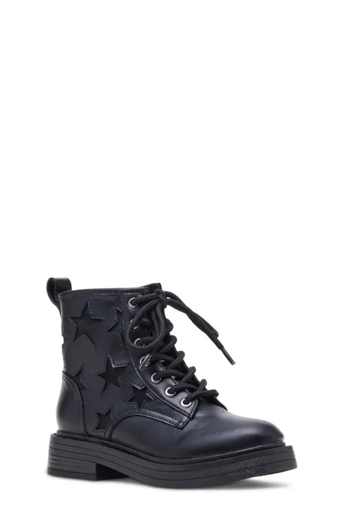 Steve Madden Kids' J-Iconic Lace-Up Bootie in Black at Nordstrom, Size 3 M | Nordstrom