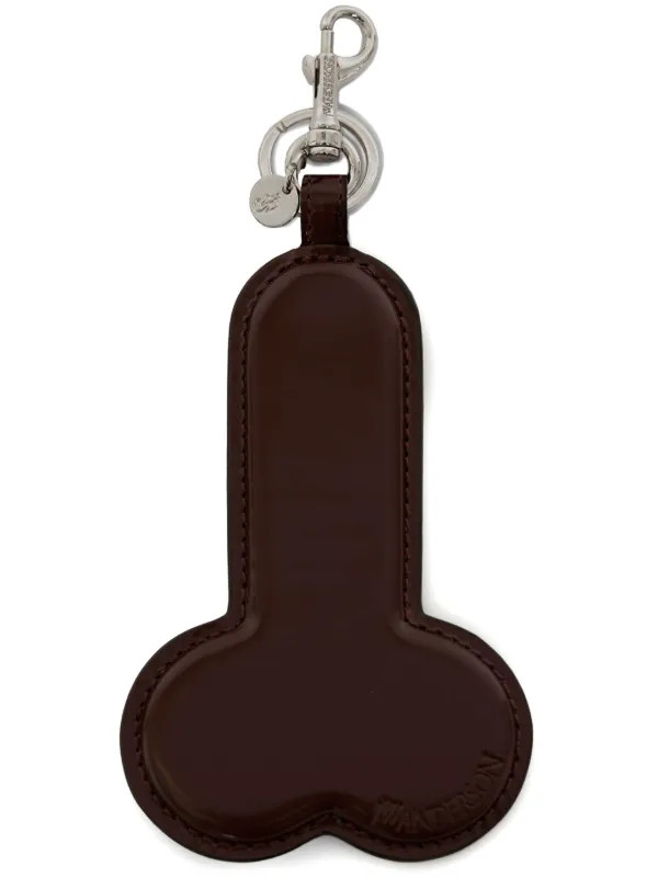 debossed-logo leather keyring | Farfetch Global