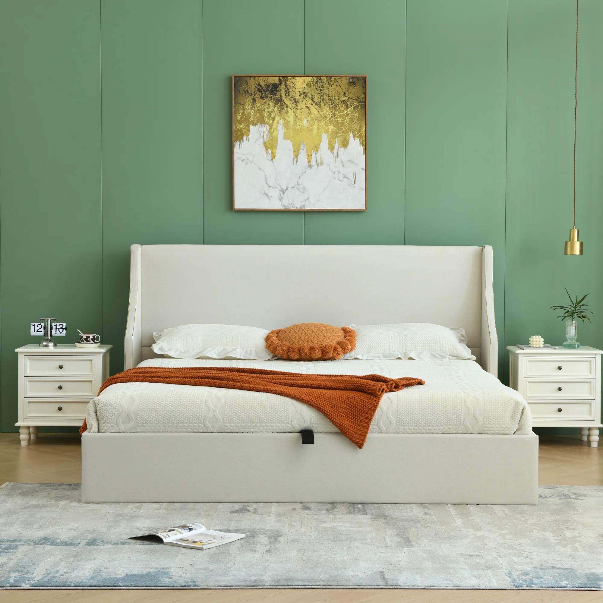 Latitude Run® Bertolucci Hydraulic Lift Up Storage Upholstered Platform Bed & Reviews | Wayfair | Wayfair North America