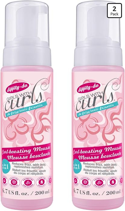 Dippity Do Girls With Curls Curl Enhancing Mousse, Light, 3-in-1 Defining Foaming Mousse for Curl... | Amazon (US)