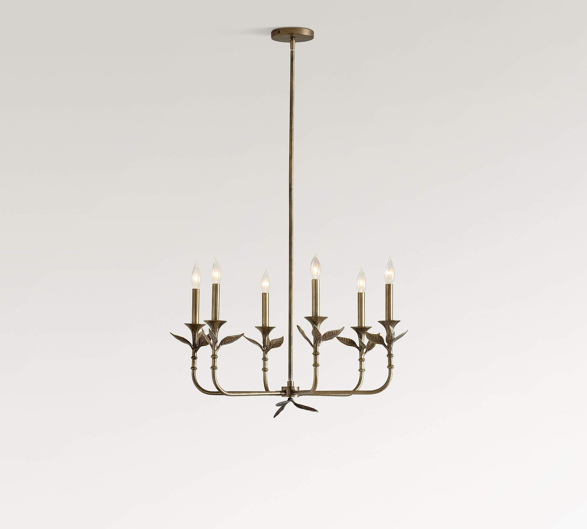 Botanical Forged-Iron Chandelier (30") | Pottery Barn (US)