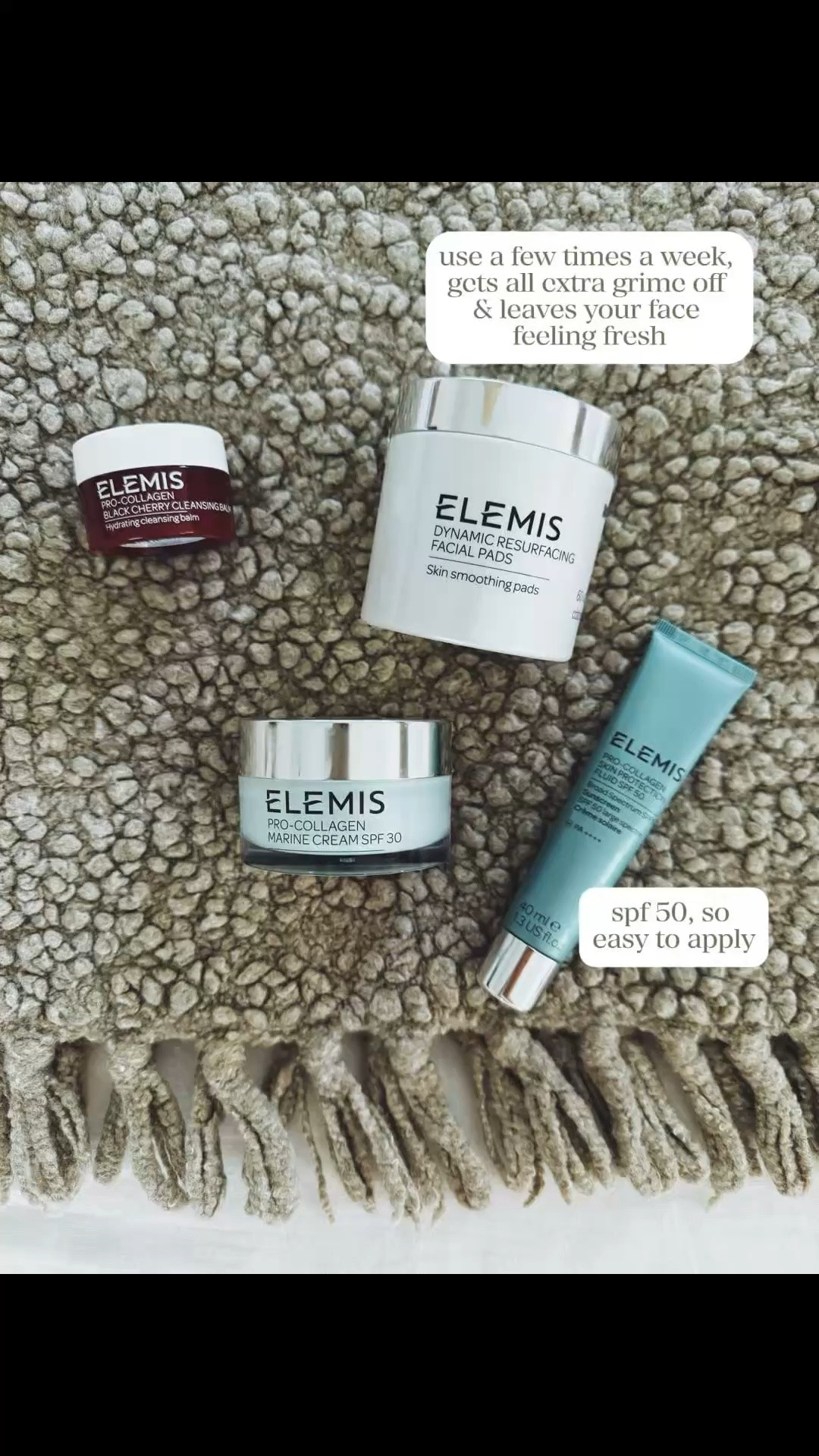 25% off Elemis sale! 
code: MDW25

WHAT I’D REBUY:
•Resurfacing pads - gets all the extra unseen grime off leaving your face feeling fresh. I use multiple times a week
•cleansing balm - no other way to remove all your makeup easily. I follow up with a face wash
•pro collagen marine cream - I use the SPF30 during the day and the classic at night
•pro collagen skin protection fluid SPF50 - glides on so nicely and leaves a tiny bit of glow. Thinner than the day cream and so easily to apply and toss in your bag

#LTKselfcare #LTKmorningroutine #LTKmomlife