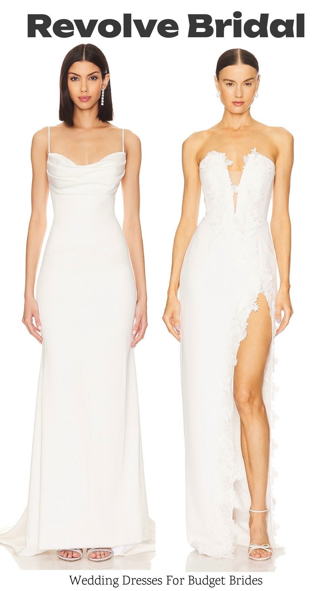 Stunning Revolve bridal dress options. 

Reception dress, courthouse elopement dress, long white dress, minimalist wedding dress, or microwedding dress.

#LTKWedding #LTKSeasonal