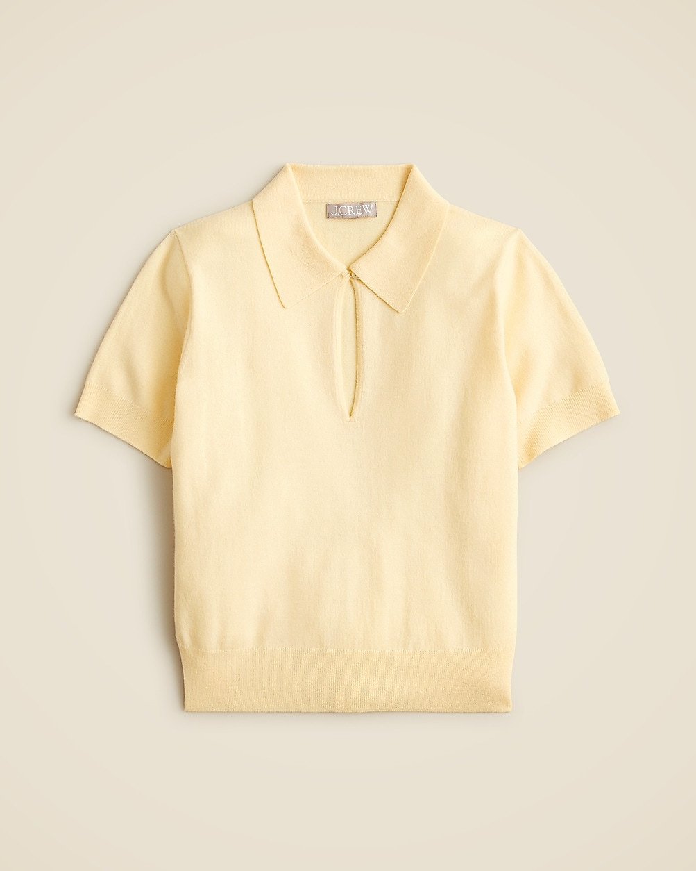 Short-sleeve keyhole sweater in merino wool blend | J. Crew US