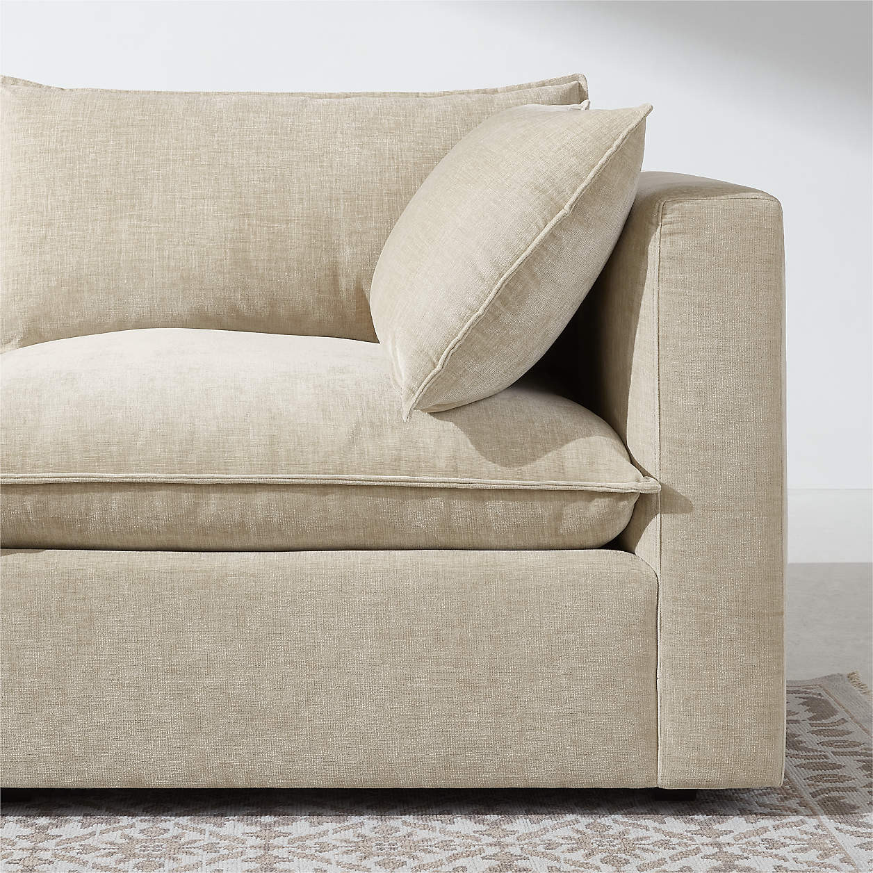 Lotus Deep Modular 3-Piece Extra Long Sofa Sectional + Reviews | Crate & Barrel | Crate & Barrel