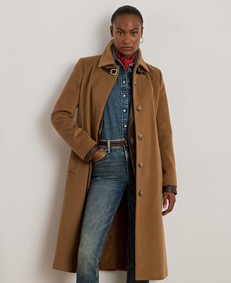 Lauren Ralph Lauren Women's Belted Single-Breasted Wool Coat - Macy's | Macy's