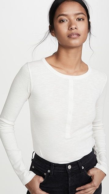Long Sleeve Henley Shirt | Shopbop