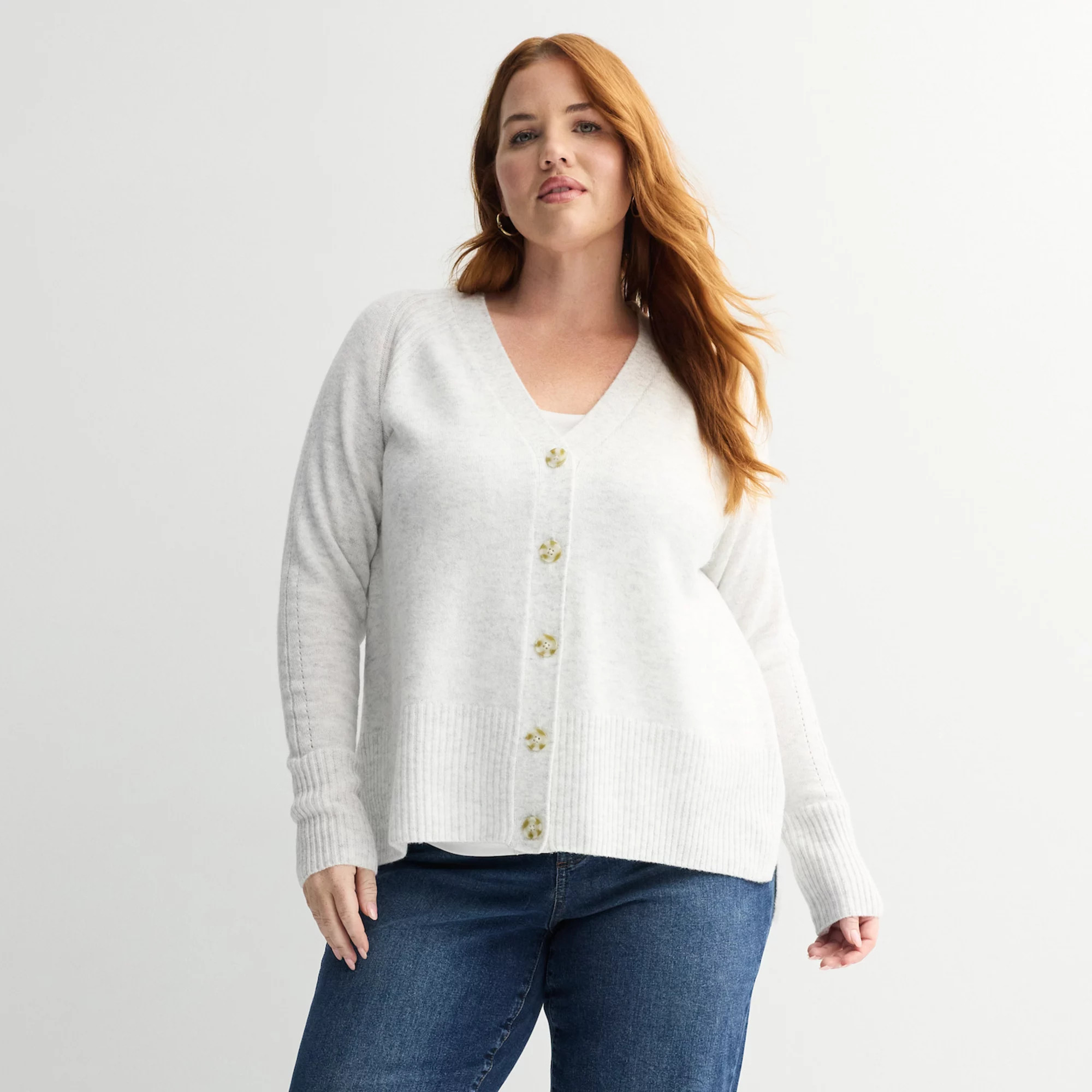 Plus Size Sonoma Goods For Life® Lightweight Longline Cardigan | Kohl's