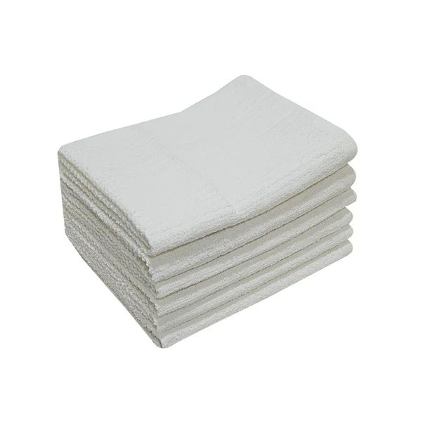 Mainstays 6-Piece Bar Mop Kitchen Towel Set, Solid White | Walmart (US)