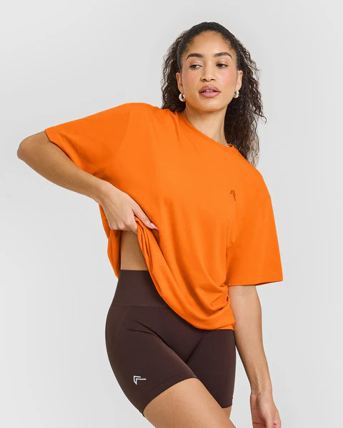 Classic Oversized Lightweight T-Shirt | Flame Orange | Oner Active (UK / US)