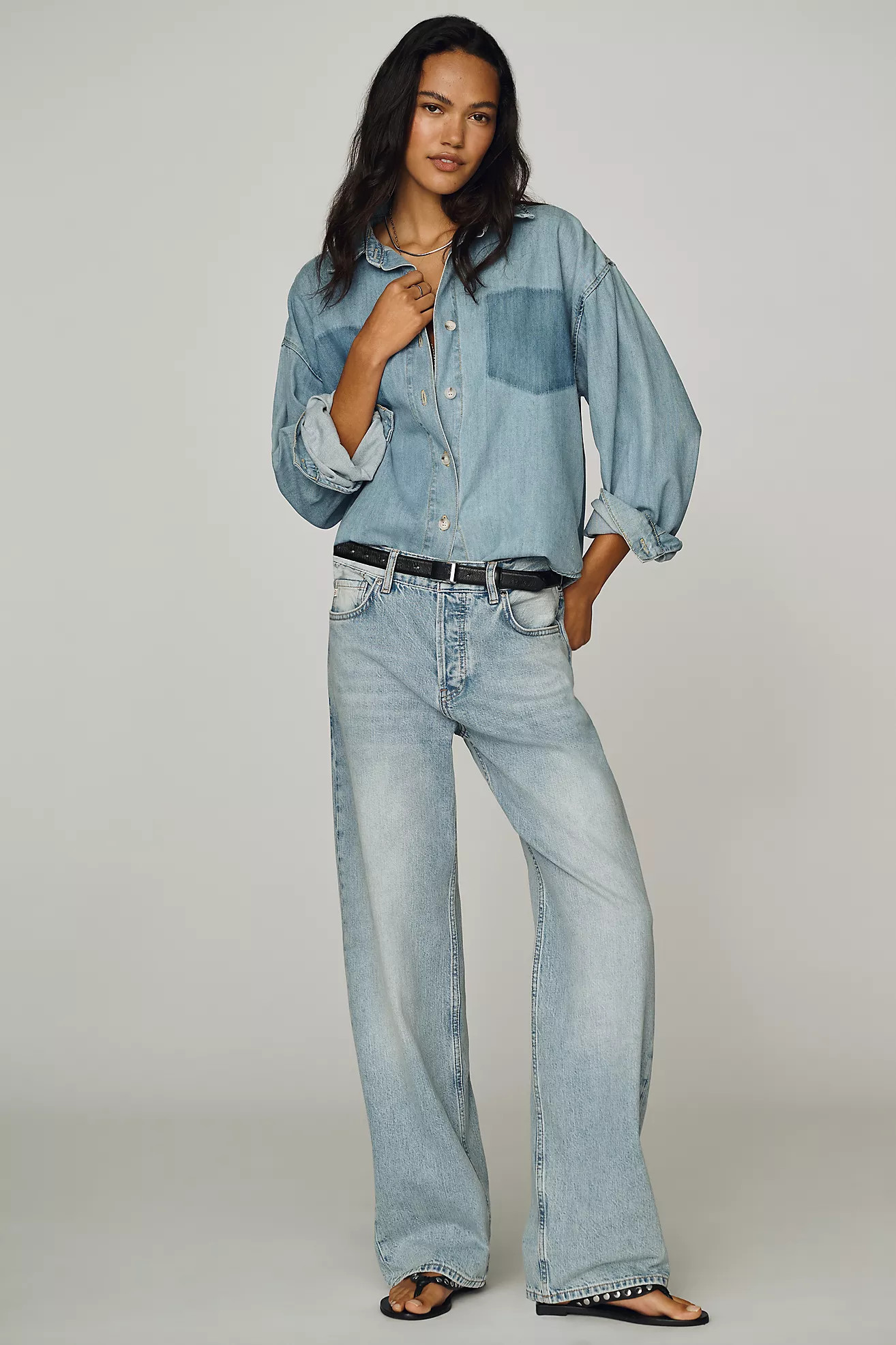 AG Billie Mid-Rise Straight-Leg Jeans | Anthropologie (US)