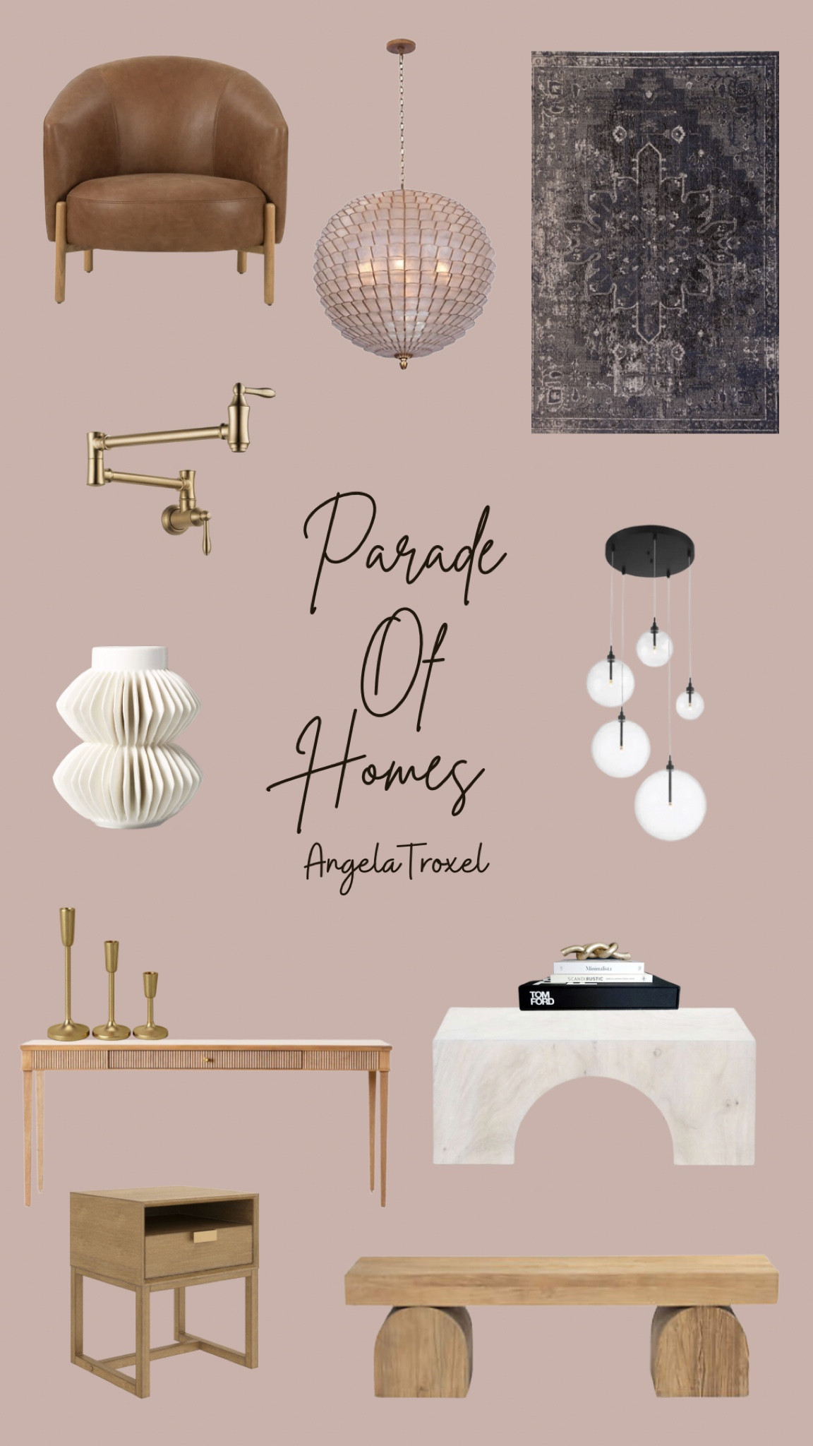 Coffee table, parade of homes furniture & decor, lighting, pendant light, chandelier, console, books, Tom ford, accent chair, tile, oriental rug, black rug, white, modern, Scandinavian , vase, pottery, end table, side tables, candle holders, gold. Living room, dining room, bathroom, kitchen, bedroom. 

#LTKhome #LTKunder50 #LTKunder100