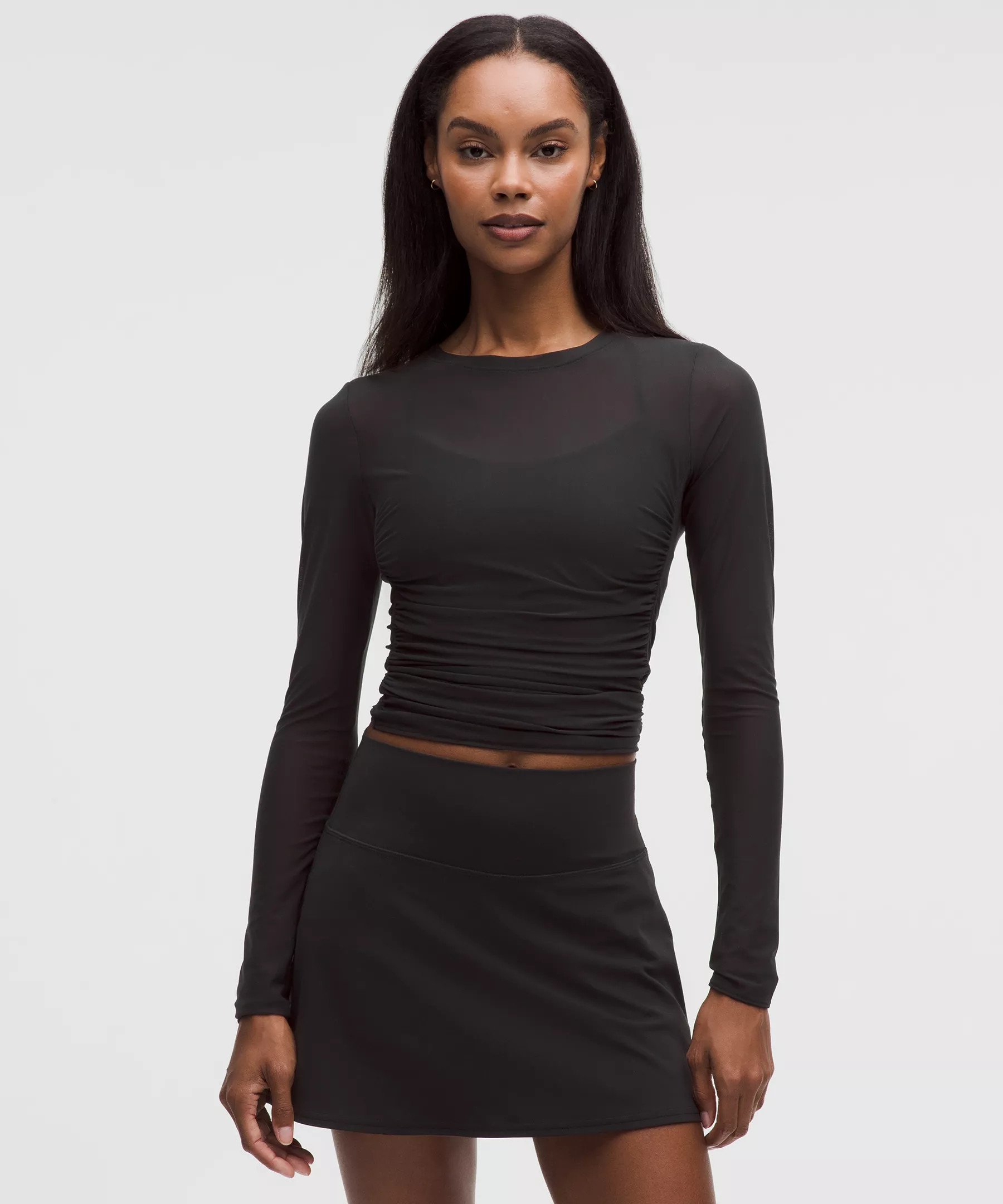 Mesh Ruched Long-Sleeve Shirt | Lululemon (US)