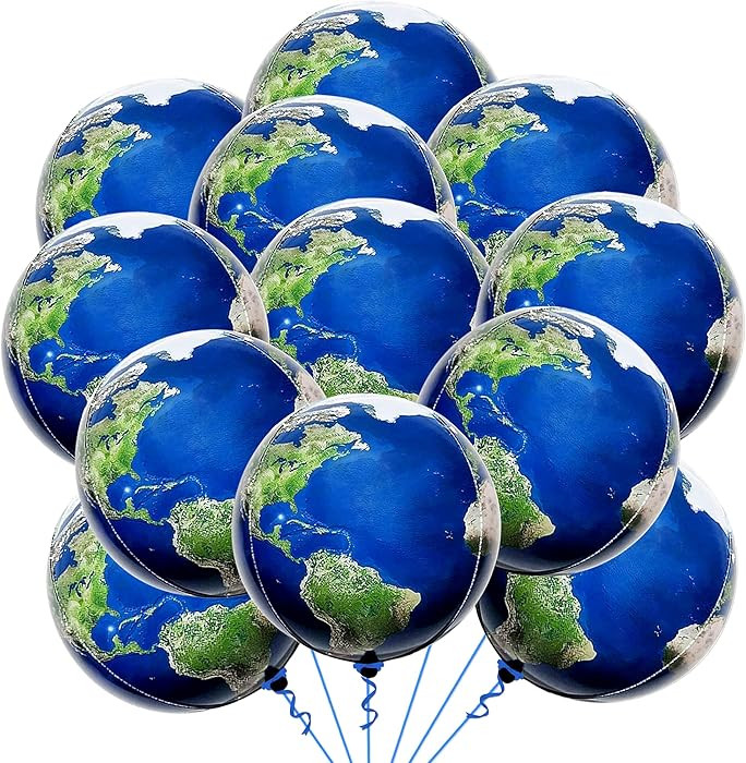 KatchOn, Globe Balloons Set - 22 Inch, Pack of 12 | World Balloons for Around the World Party Dec... | Amazon (US)