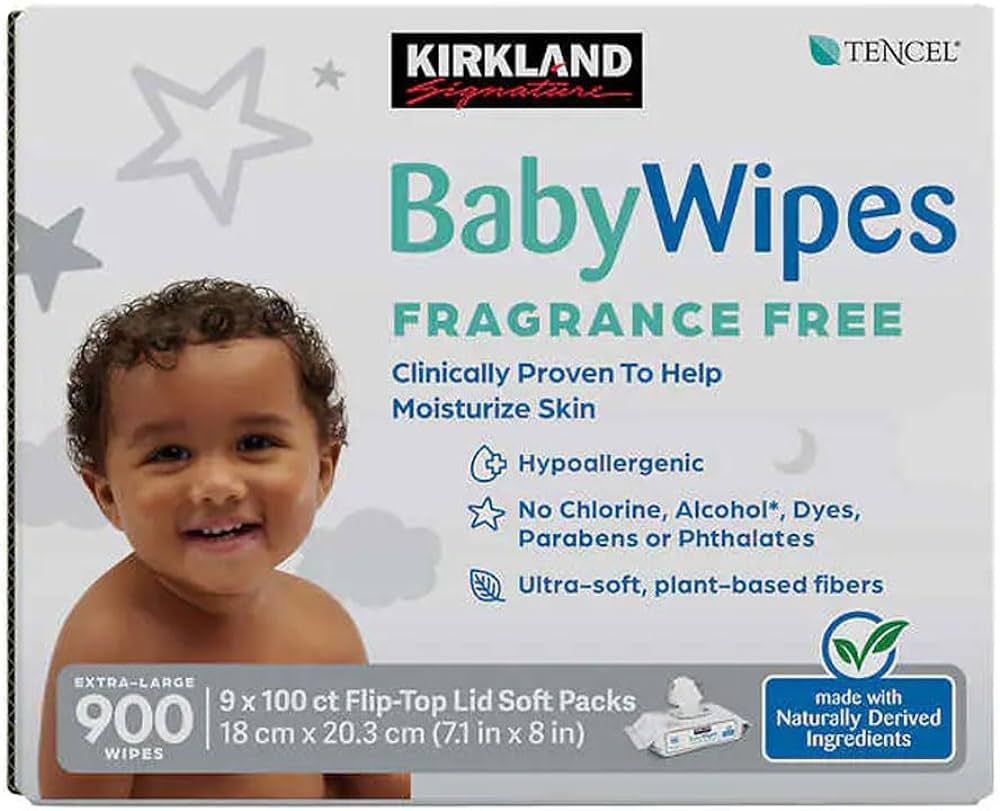 2 X Kirkland Baby Wipes - Unscented - 900 ct | Amazon (US)