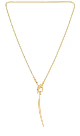 SOKO Amali Lariat Necklace in Metallic Gold. | Revolve Clothing (Global)