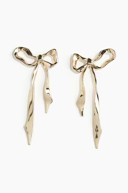 Bow-Shaped Rhinestone Earrings | H&M (US + CA)
