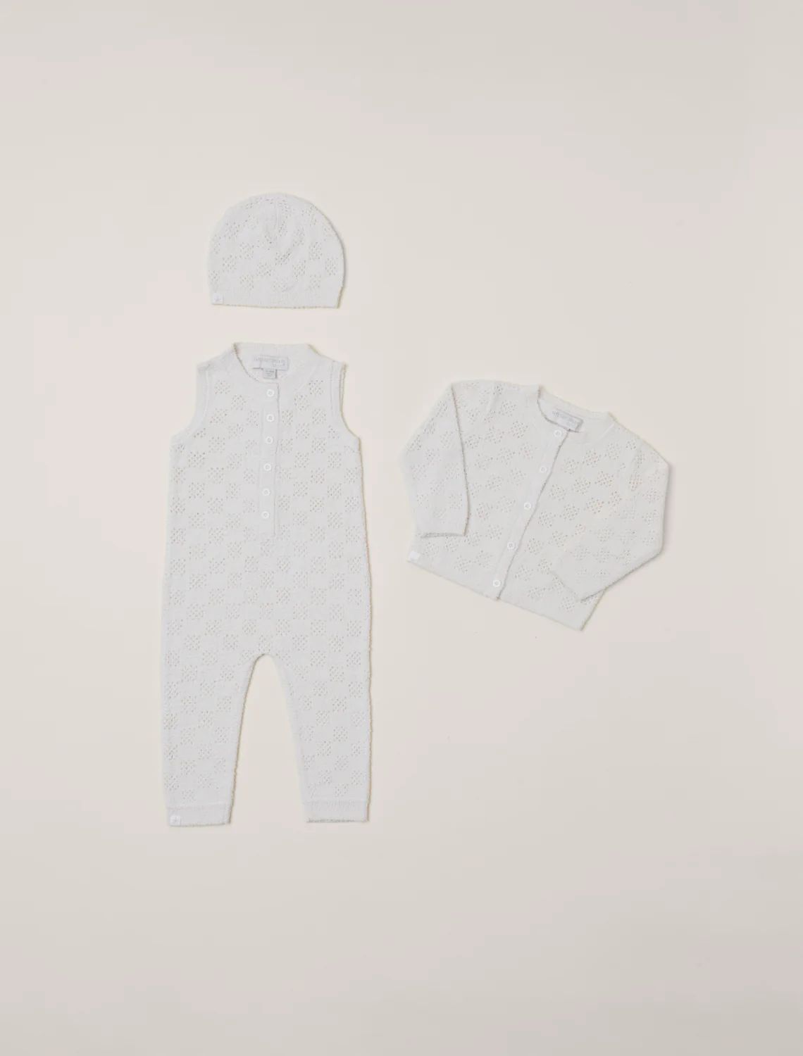 CozyChic® Checkered Pointelle Baby Set | Barefoot Dreams