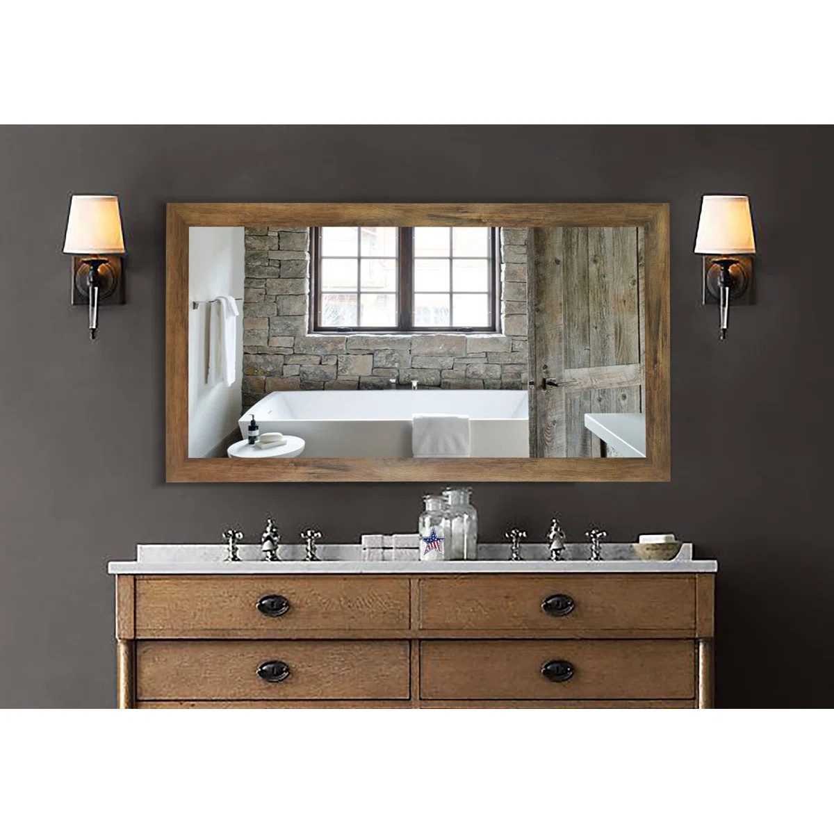Deweyville Engineered Wood Rectangle Wall Mirror | Wayfair North America