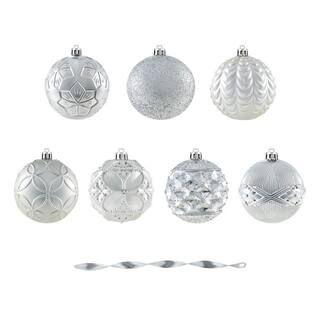 Home Accents Holiday 60 Count Silver Shatterproof Ornaments C-20495 B - The Home Depot | The Home Depot