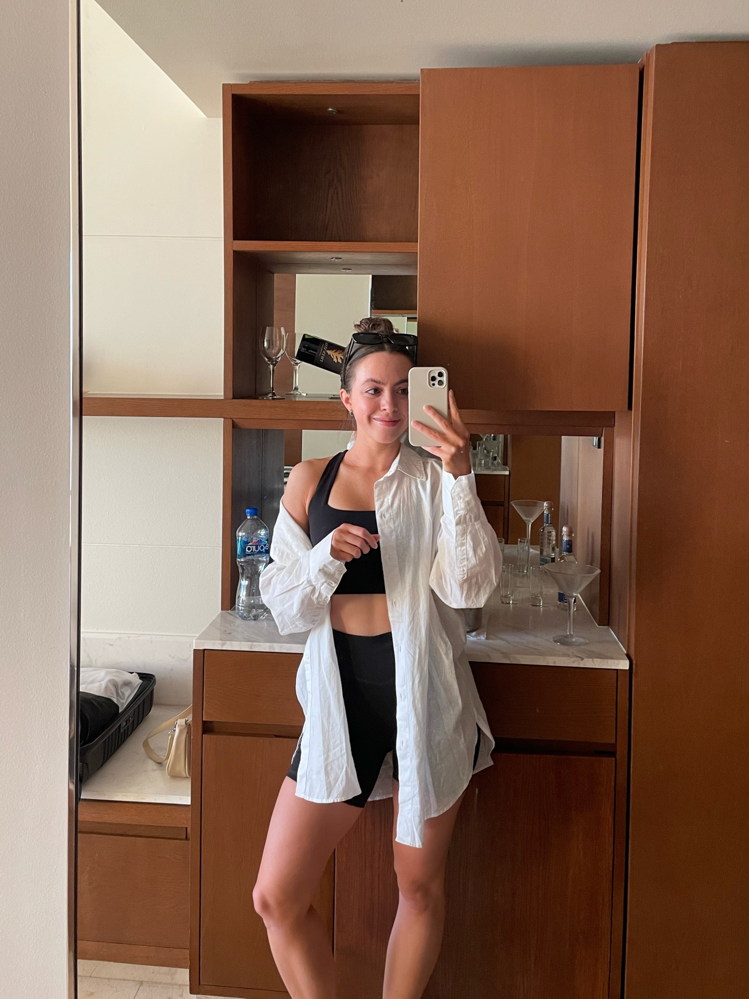 Shorts/sports bra size small 