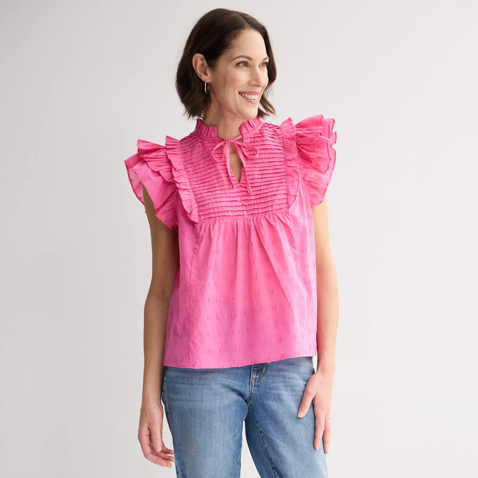 Women's Farmers Market Flounce Sleeve Blouse | Kohl's