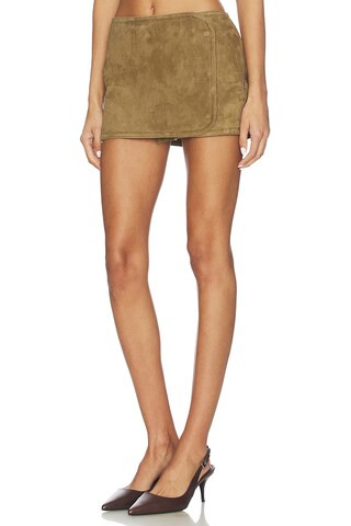 Bette Suede Mini Skirt in Toffee | Revolve Clothing (Global)