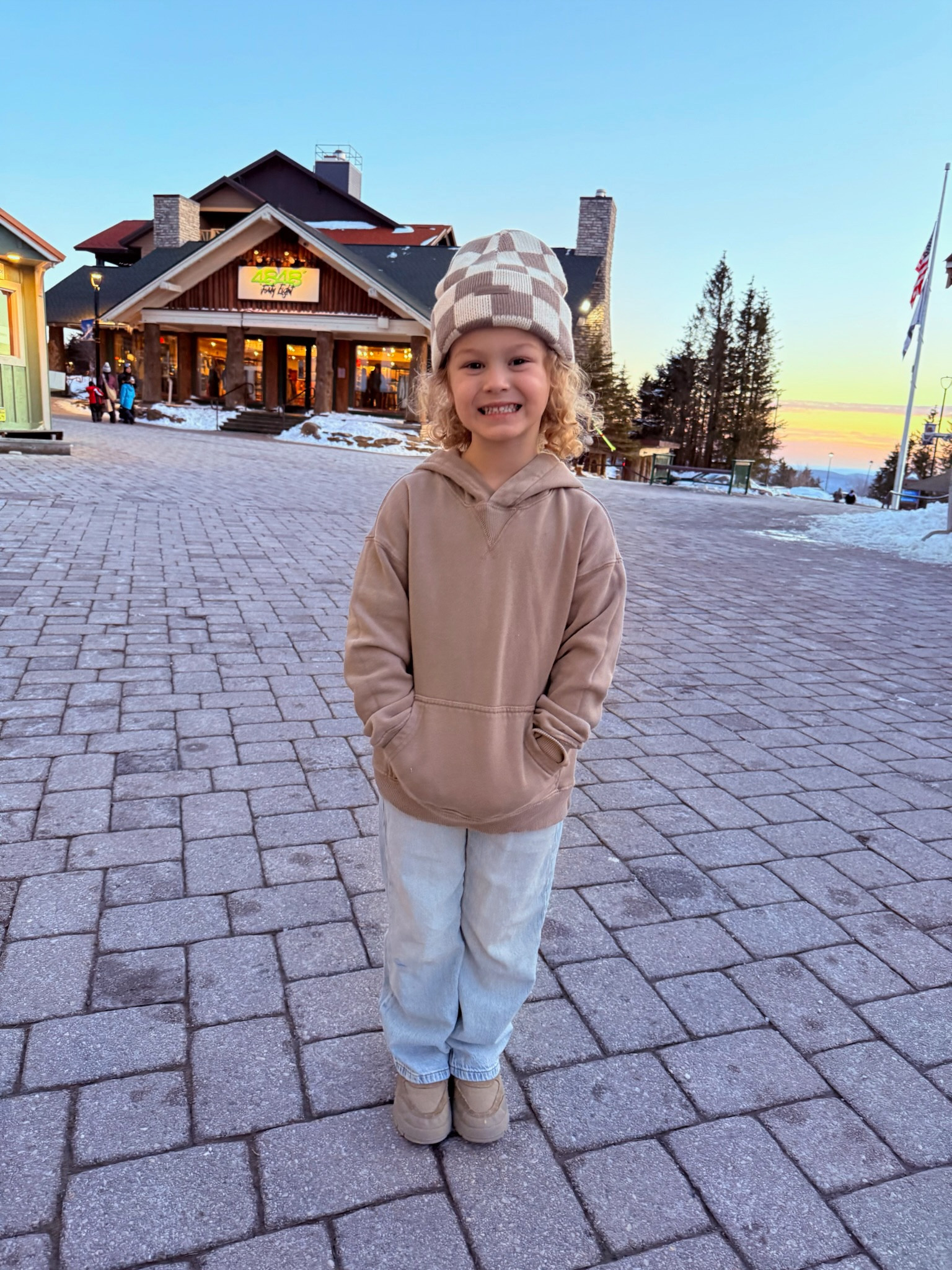 Boys loose fitting jeans, hoodie and checked beanie 🤎❄️

#LTKFindsUnder50 #LTKStyleTip #LTKKids