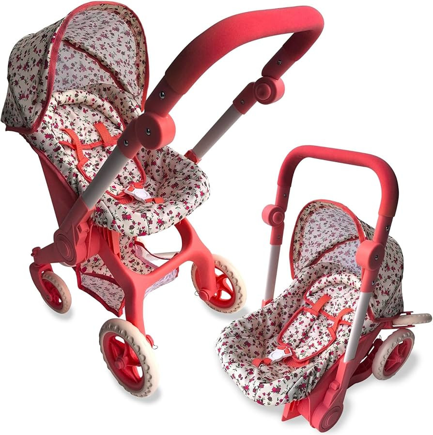 Baby Doll Car Seat Stroller Combo – Convertible 2 in 1 Doll Stroller and Car Seat for Kids – ... | Amazon (US)