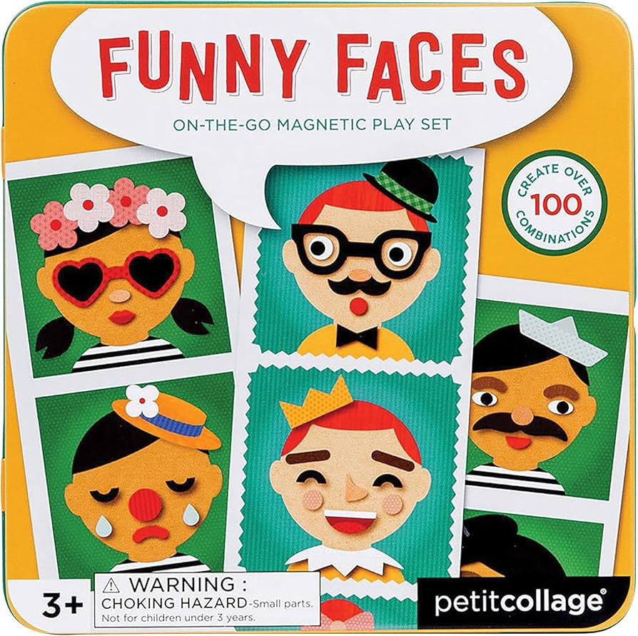 Petit Collage Funny Face Magnetic Travel Play Set – Fun Game for Families, Ideal for 2-4 Player... | Amazon (US)