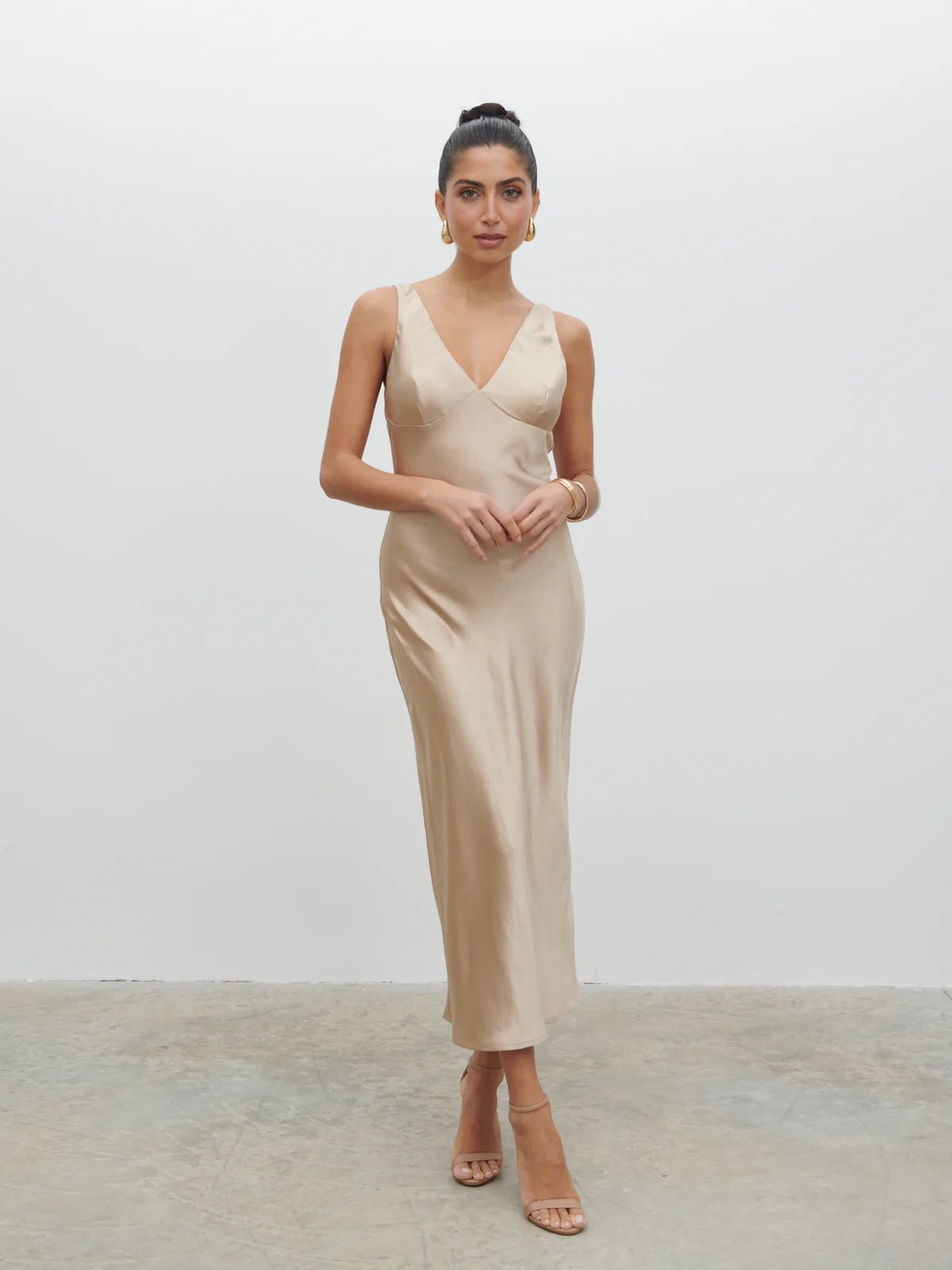 Piper Midaxi Dress - Gold | Pretty Lavish (UK)