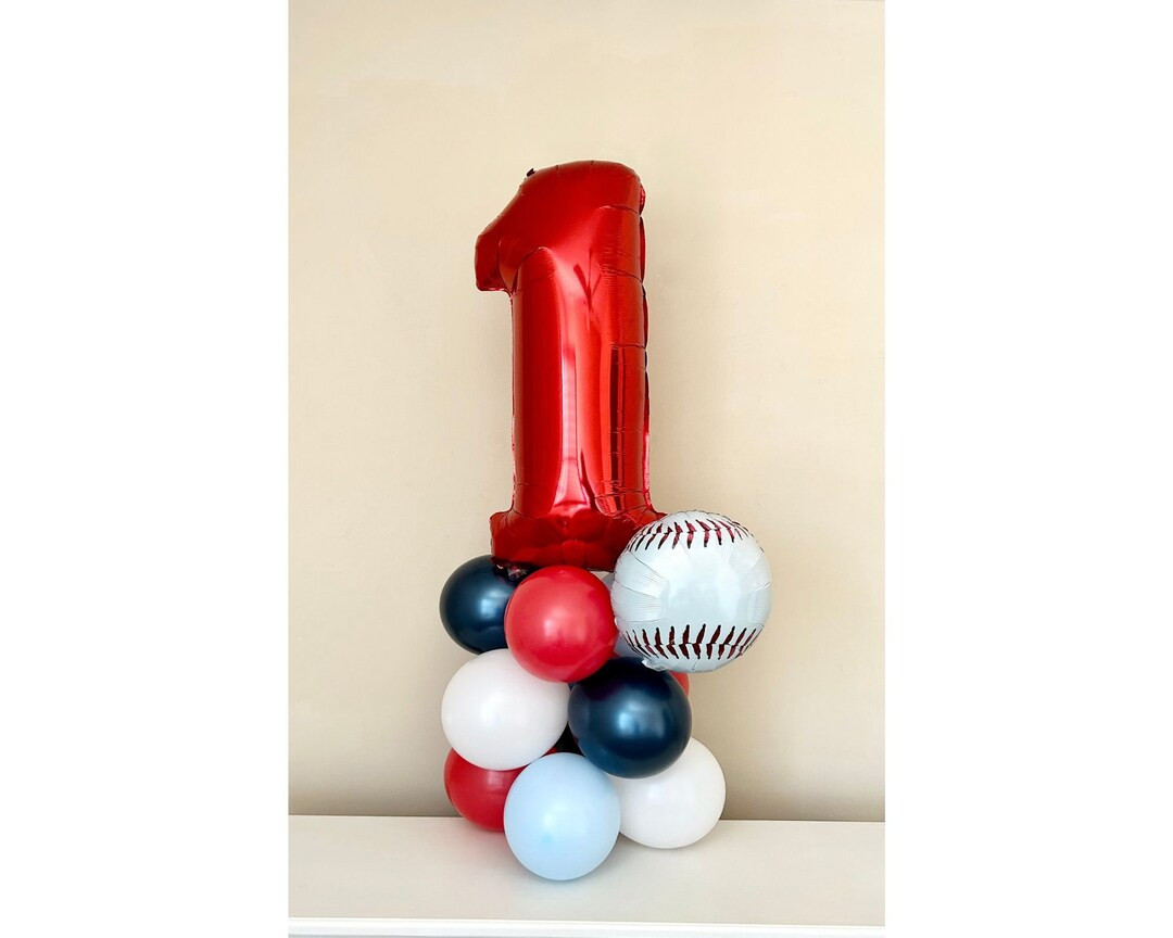 Baseball Balloon Towerrookie of the Year First Birthday Themebaseball Partyrookie Yearfirst Birth... | Etsy (US)