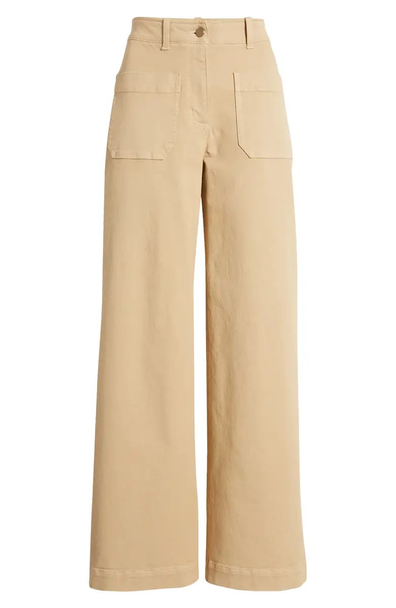 Caslon® Ultra High Waist Patch Pocket Wide Leg Pants | Nordstrom | Nordstrom