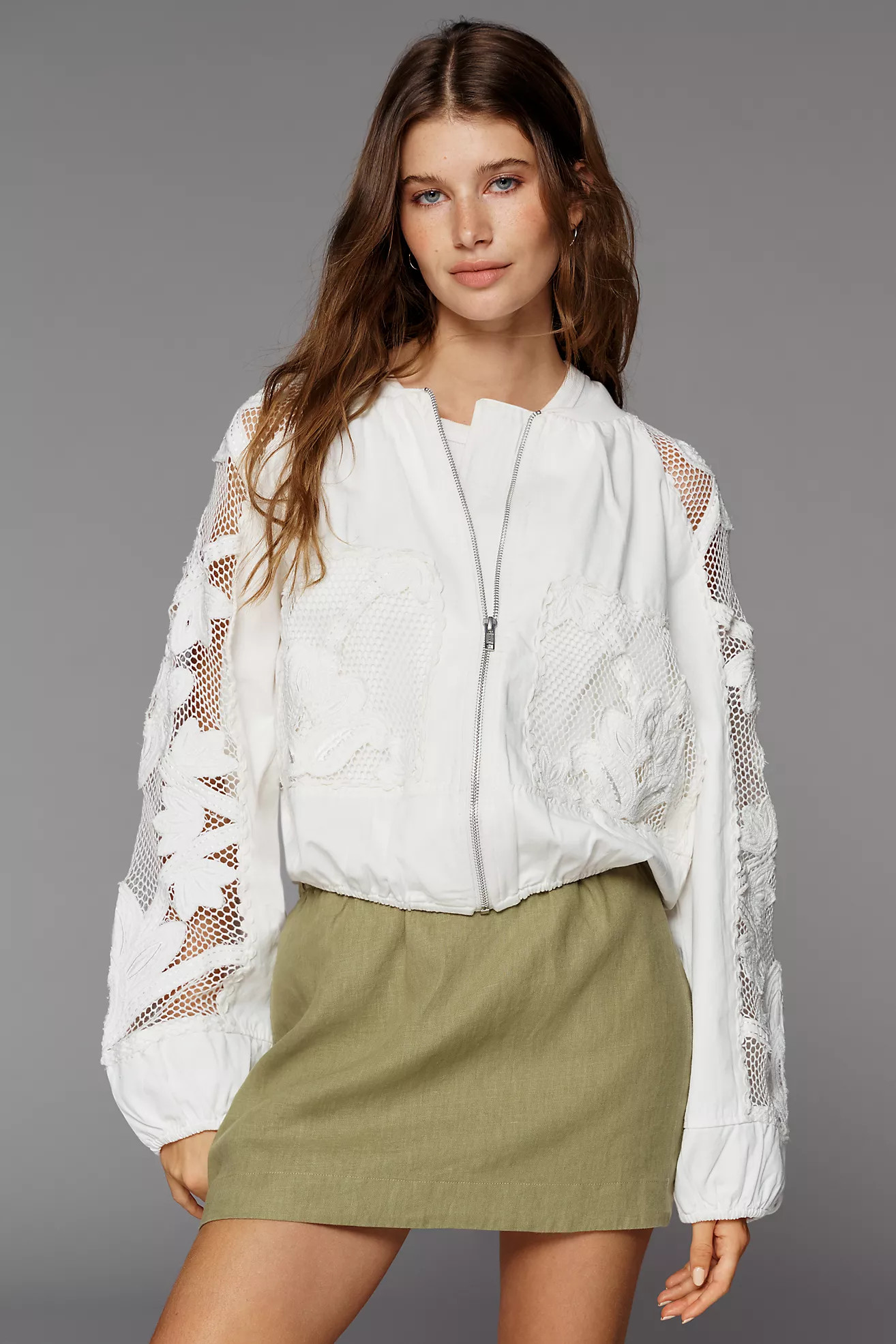 By Anthropologie Floral Embroidered Bomber Jacket | Anthropologie (US)