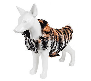 Pet Life Luxe 'Tigerbone' Tiger Patterned Fur D g Coat Jacket | QVC