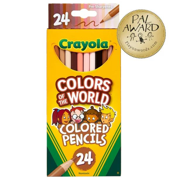 Crayola Colors of the World Colored Pencils, Assorted Colors, Beginner Child, 24 Pieces | Walmart (US)