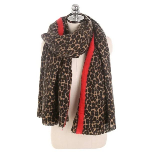 NEW Fashion Ladies Warp Scarf Women Scarf Warm Leopard Printed Wool Scarf black brown - Walmart.c... | Walmart (US)