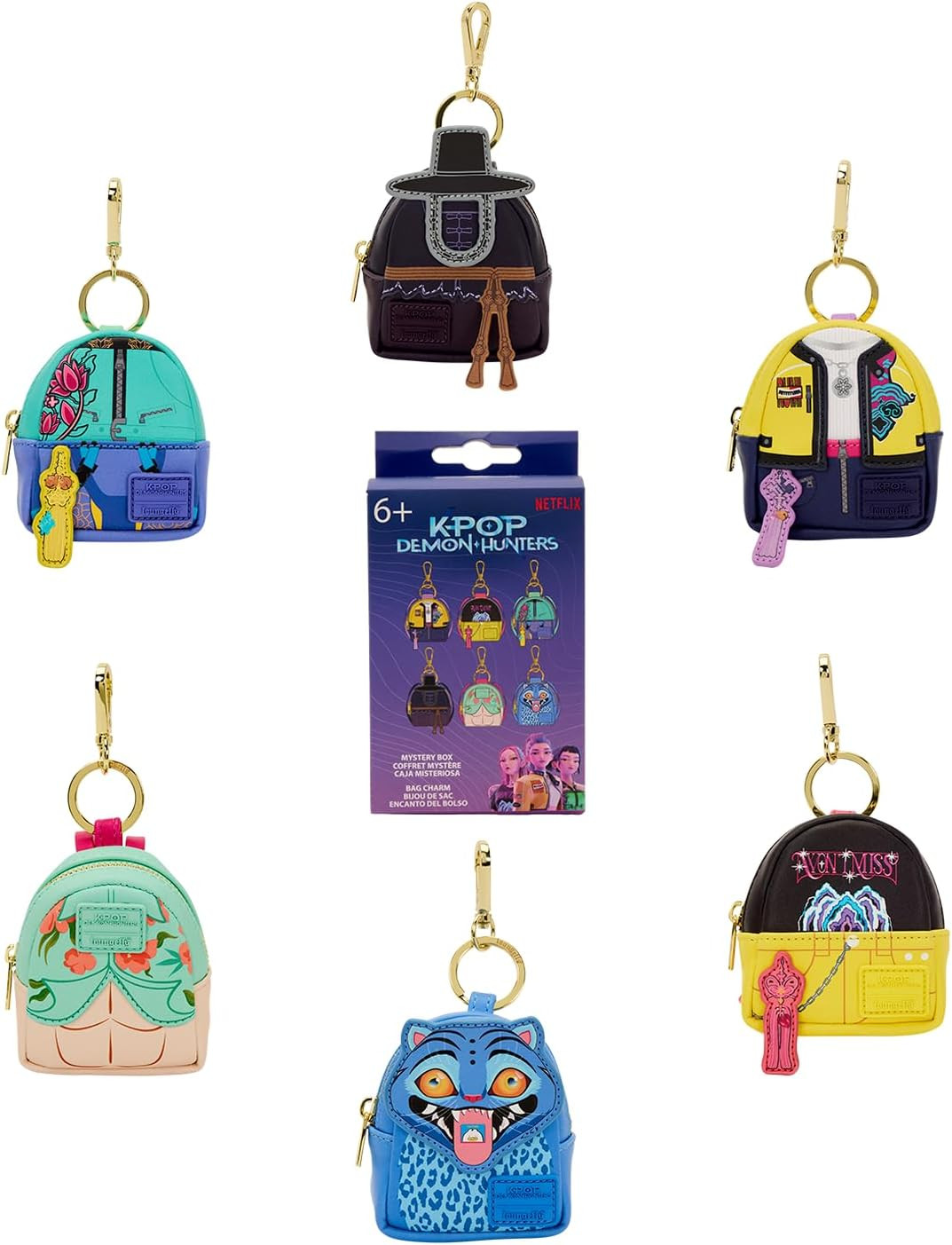 Loungefly Backpack Bag Charm: Netflix - KPOP Demon Hunters - Rumi, Derpy, Saja Boys and more - Mystery Box - 1 of 6 to collect - Styles may vary - Cute Collectables - Gift Idea - Official Merchandise | Amazon (UK)