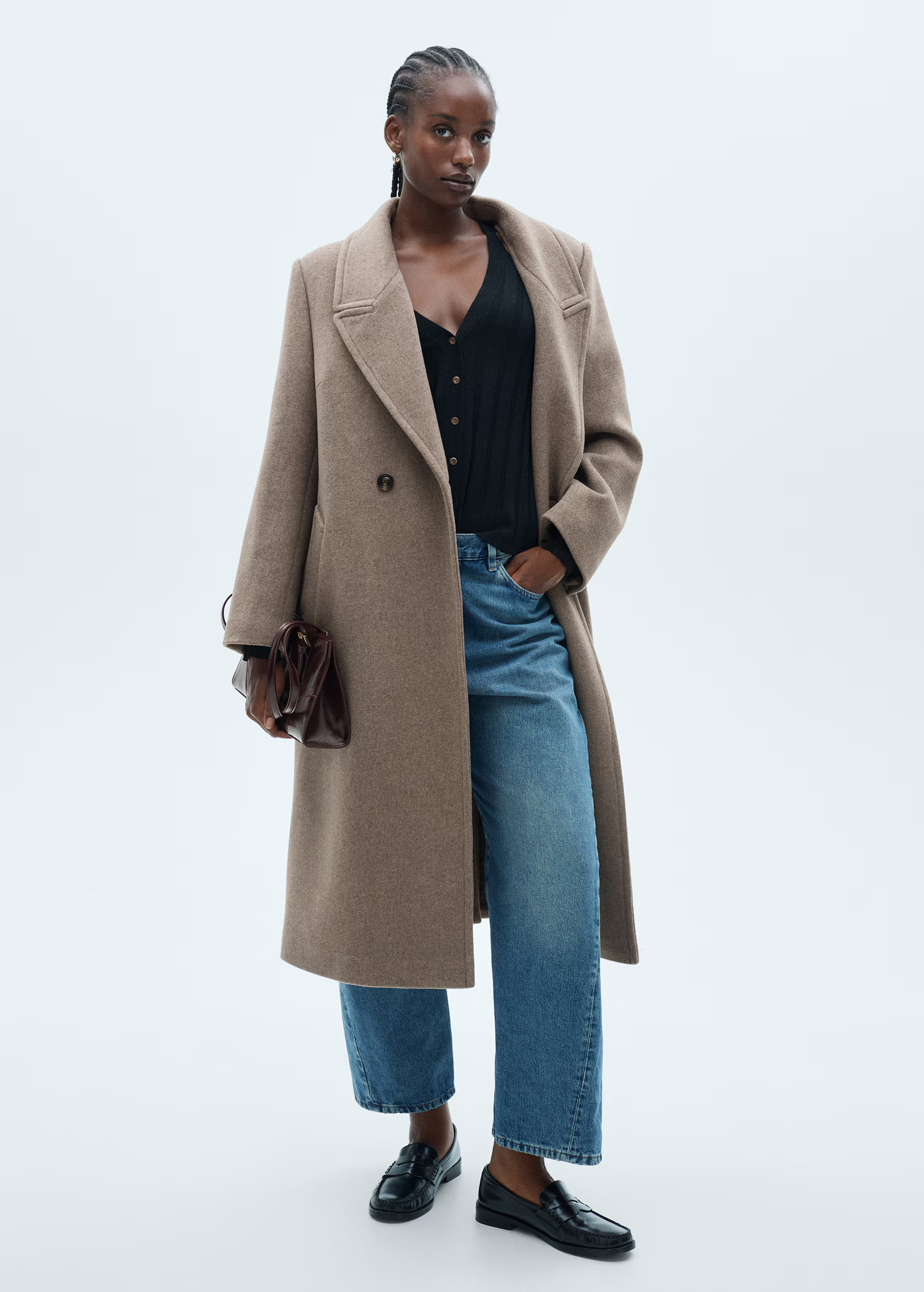 Lapels wool coat - Women | MANGO USA | Mango (US/MX/AU)