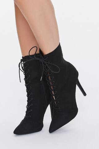 Lace-Up Stiletto Booties | Forever 21 (US)